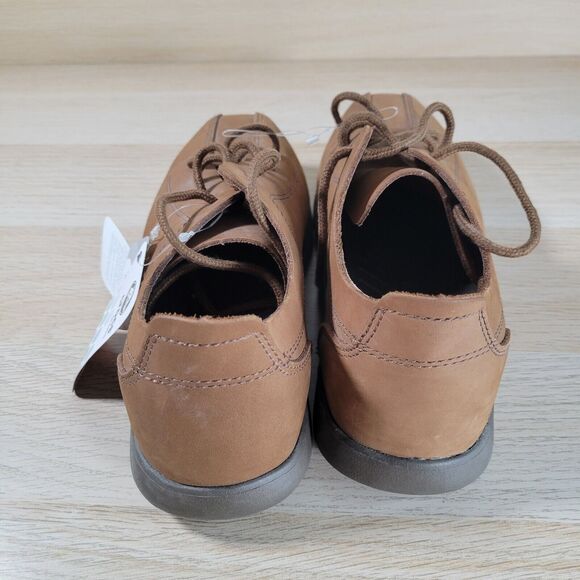 CROCS Venture Brown Leather Walking Shoes Mens Size 7 Chocolate Sneakers Comfort - Picture 3 of 8